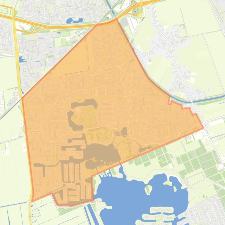 Kaart van de buurt Rietlanden.
