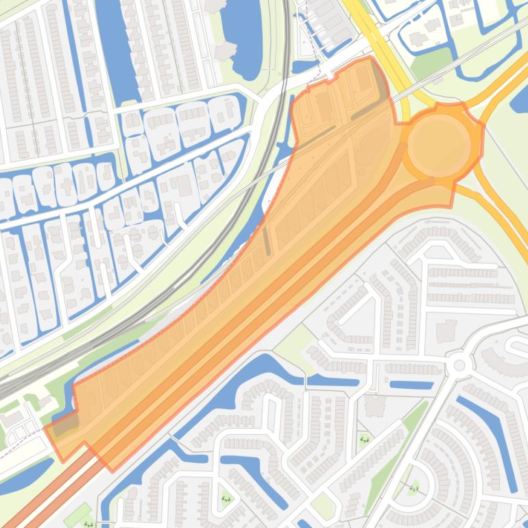 Kaart van de buurt Rijckevorselpark.