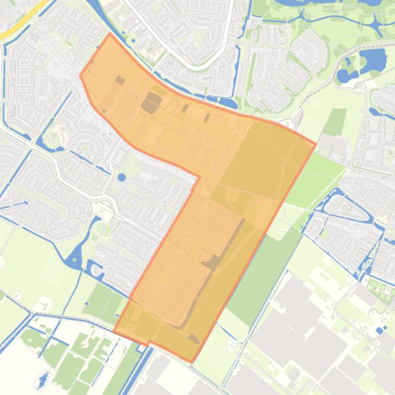 Kaart van de buurt Rijkerswoerd-Oost.