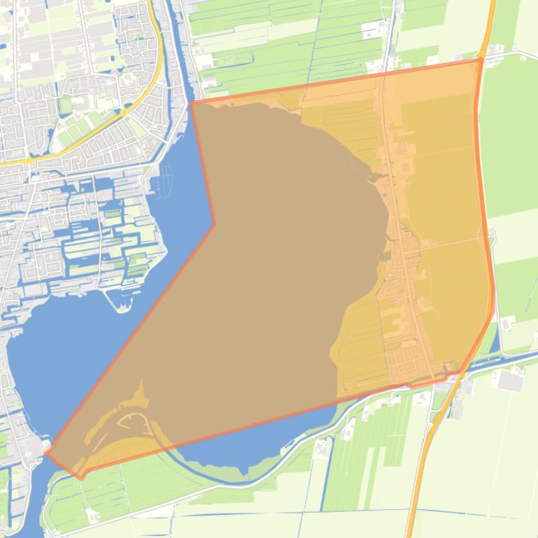 Kaart van de buurt Rijnsaterwoude.