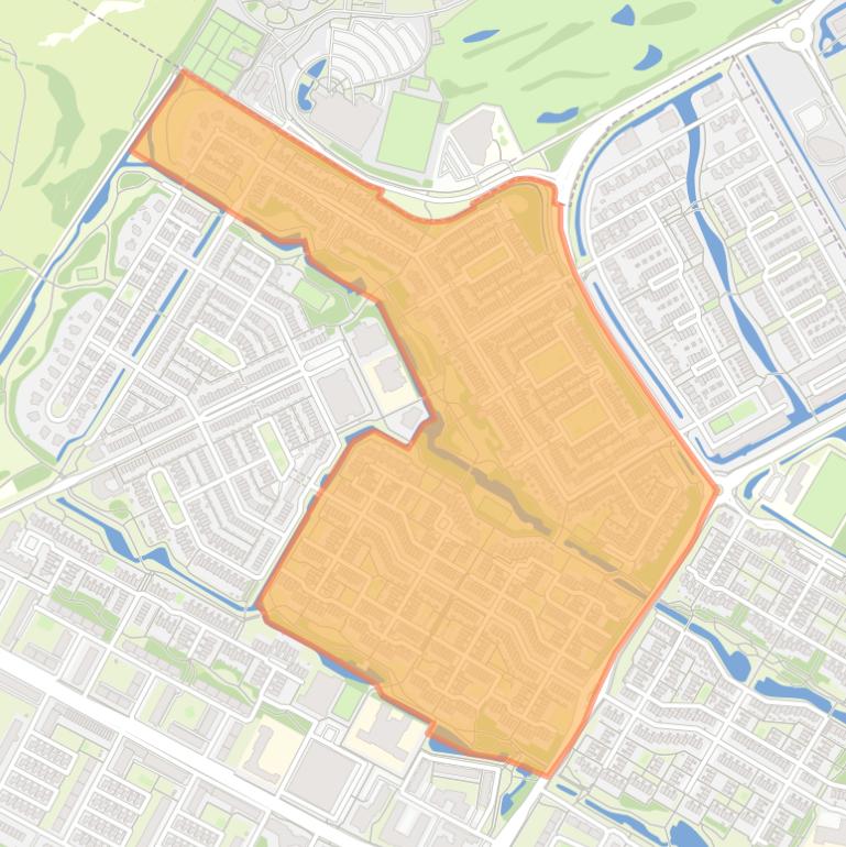 Kaart van de buurt Rijnsoever-Midden.