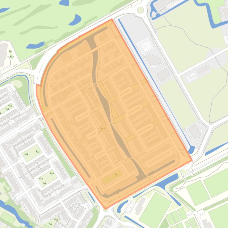 Kaart van de buurt Rijnsoever-Noord.