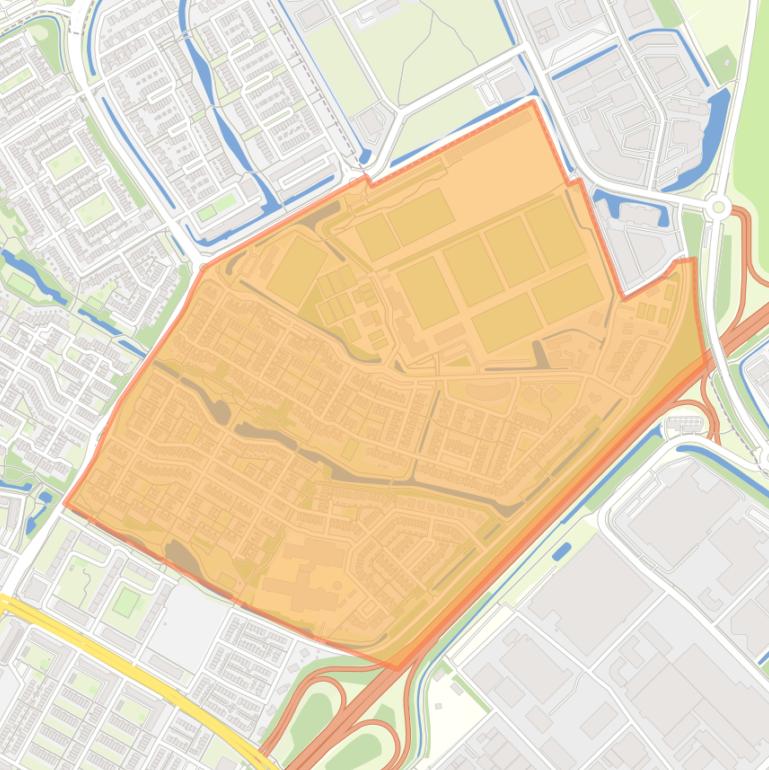 Kaart van de buurt Rijnsoever-Oost.