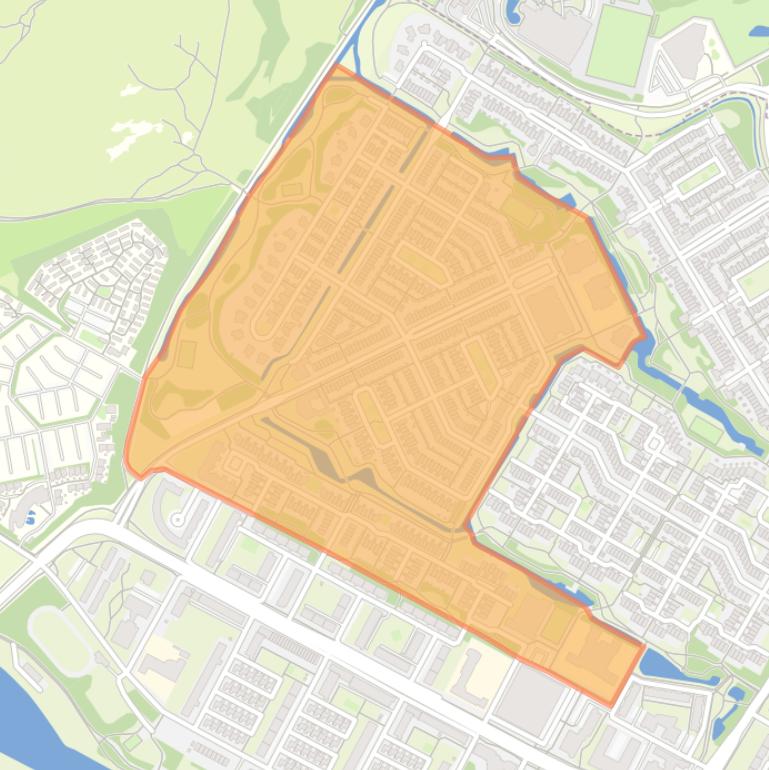 Kaart van de buurt Rijnsoever-West.