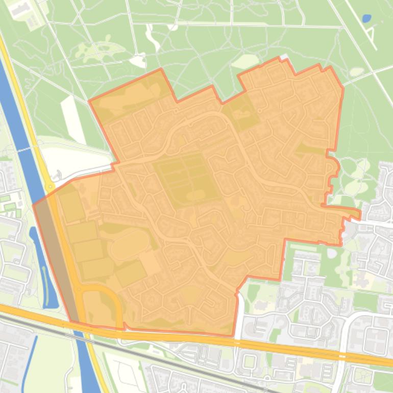 Kaart van de buurt Rijpelberg-West.