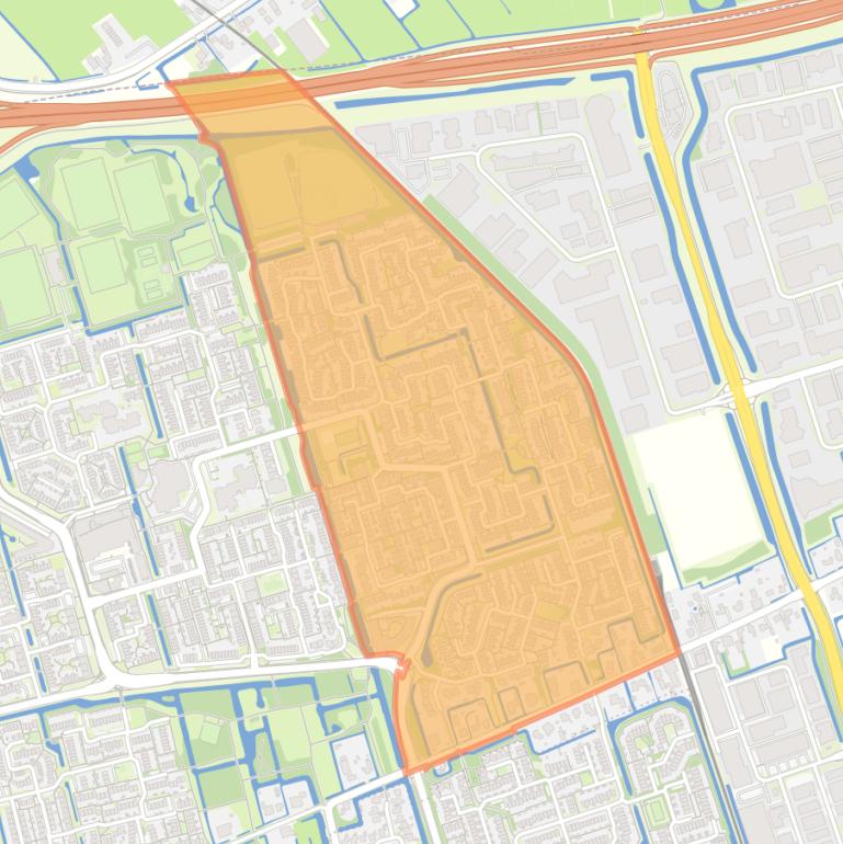 Kaart van de Risdam-Noord - Buurt 21 00.