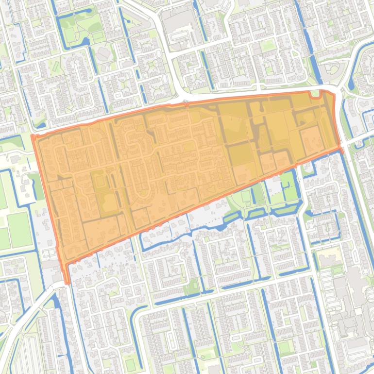 Kaart van de Risdam-Noord - Buurt 21 01.