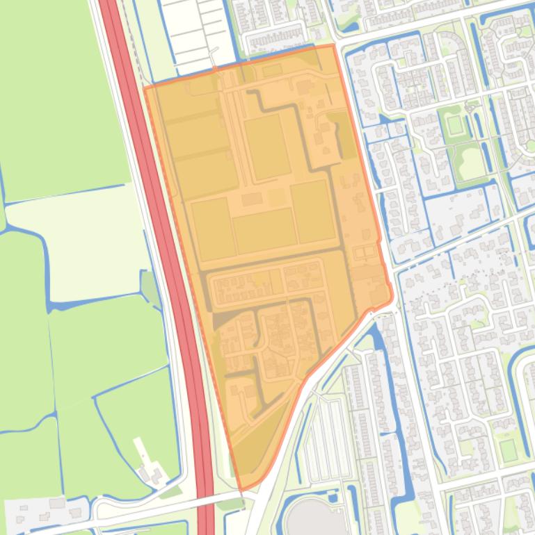 Kaart van de Risdam-Noord - Buurt 21 02.