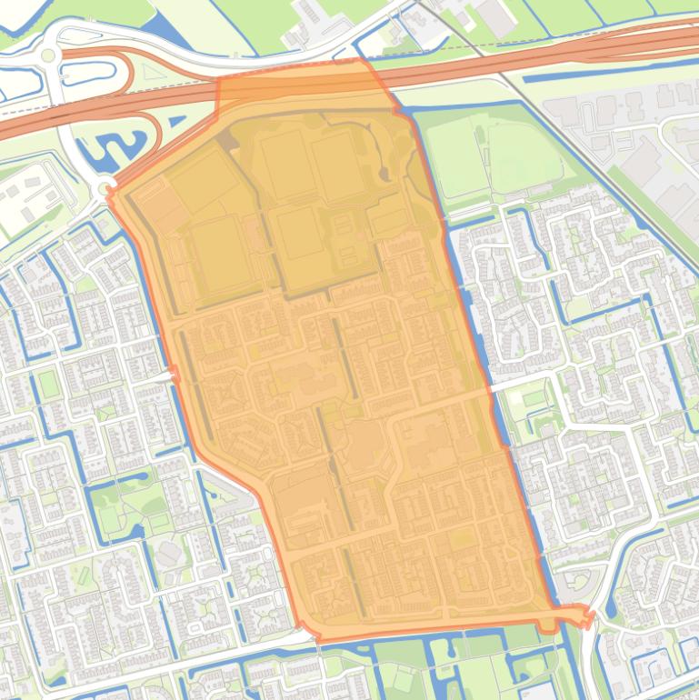 Kaart van de Risdam-Noord - Buurt 21 03.