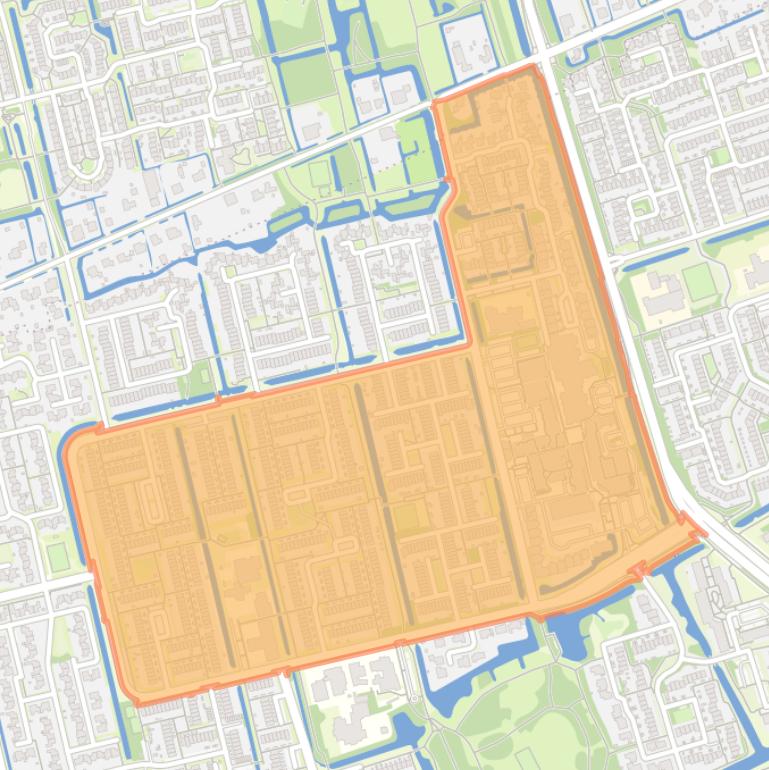 Kaart van de Risdam-Zuid - Buurt 20 07.