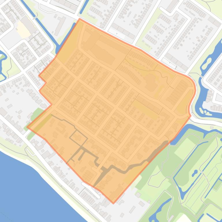 Kaart van de Rivierenbuurt.