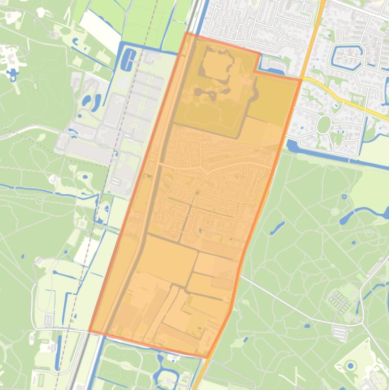 Kaart van de Rivierenbuurt.