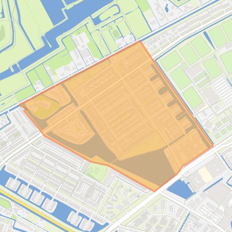 Kaart van de Rivierenbuurt.