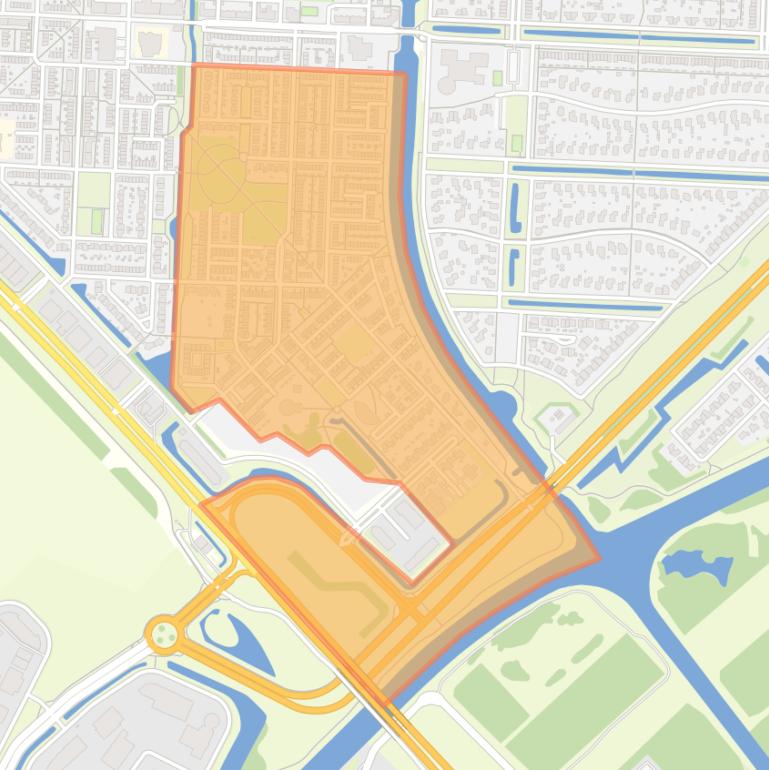 Kaart van de Rivierenbuurt.