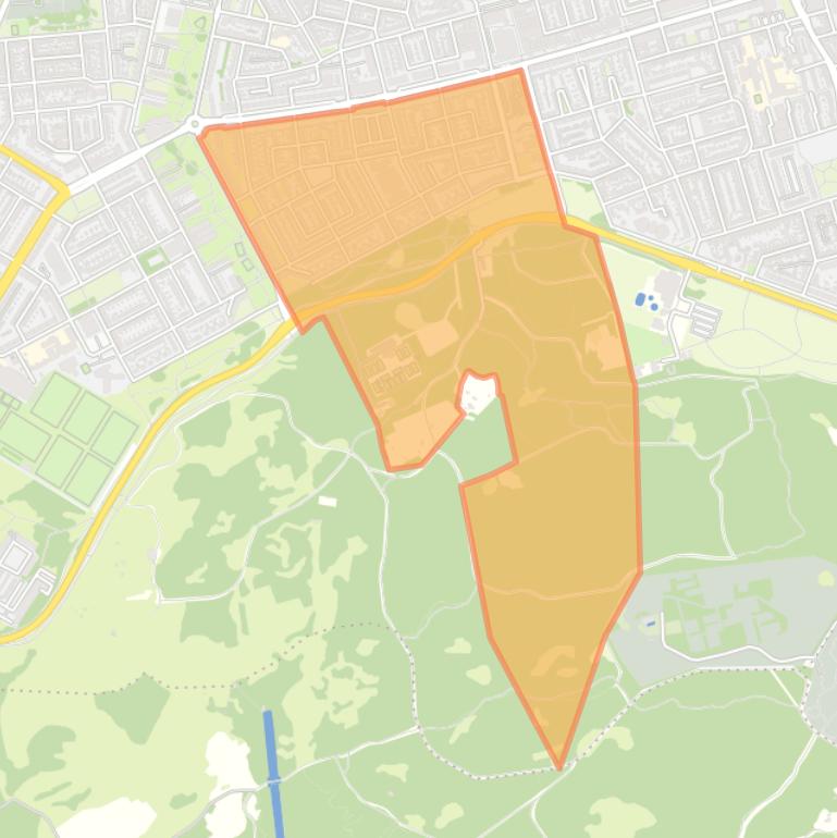 Kaart van de Rivierenbuurt.