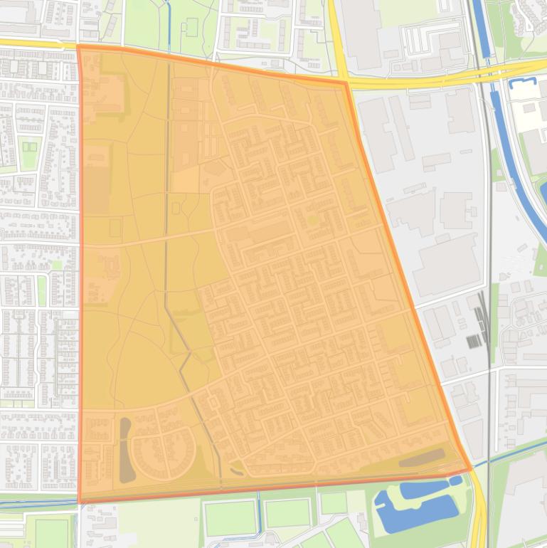 Kaart van de buurt Rivierenkwartier.