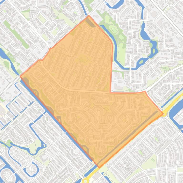 Kaart van de buurt Rivierenwijk.