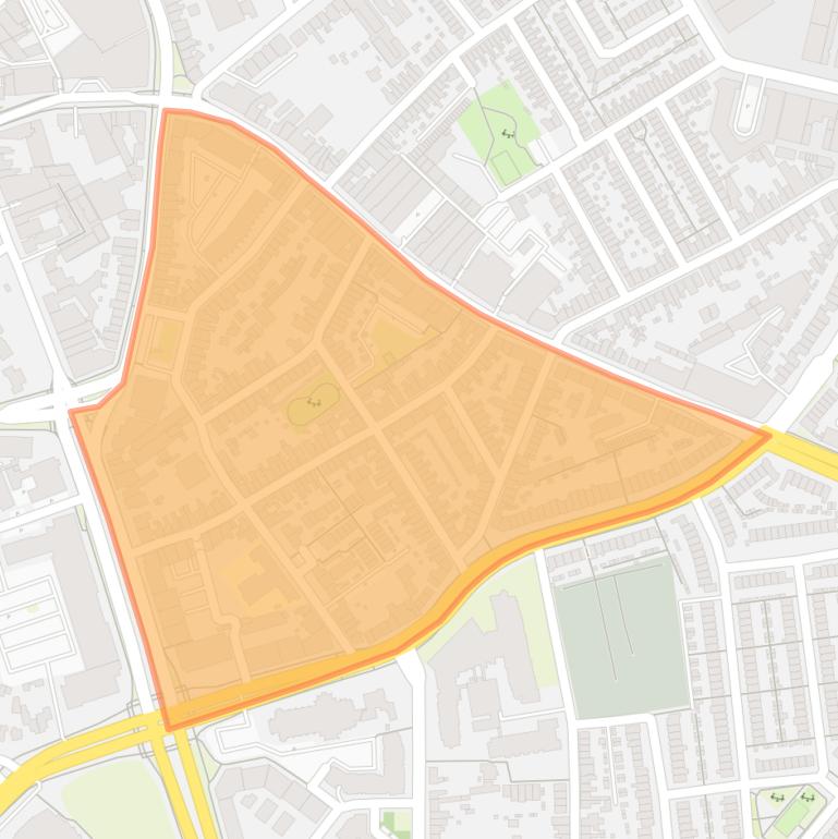 Kaart van de Rochusbuurt.