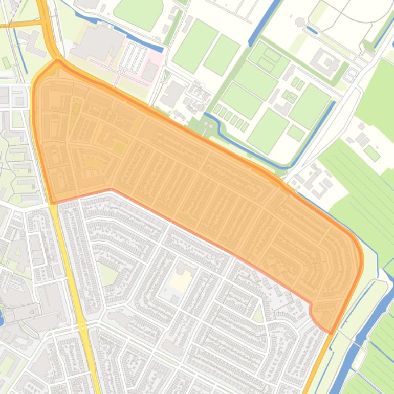 Kaart van de Roemer Visscherbuurt.