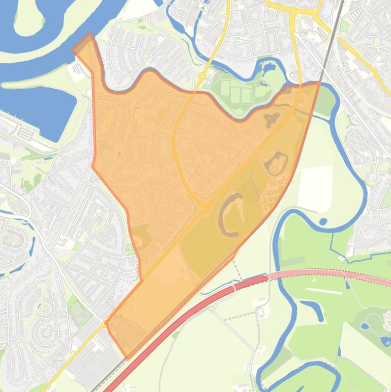 Kaart van de buurt Roer-Zuid.