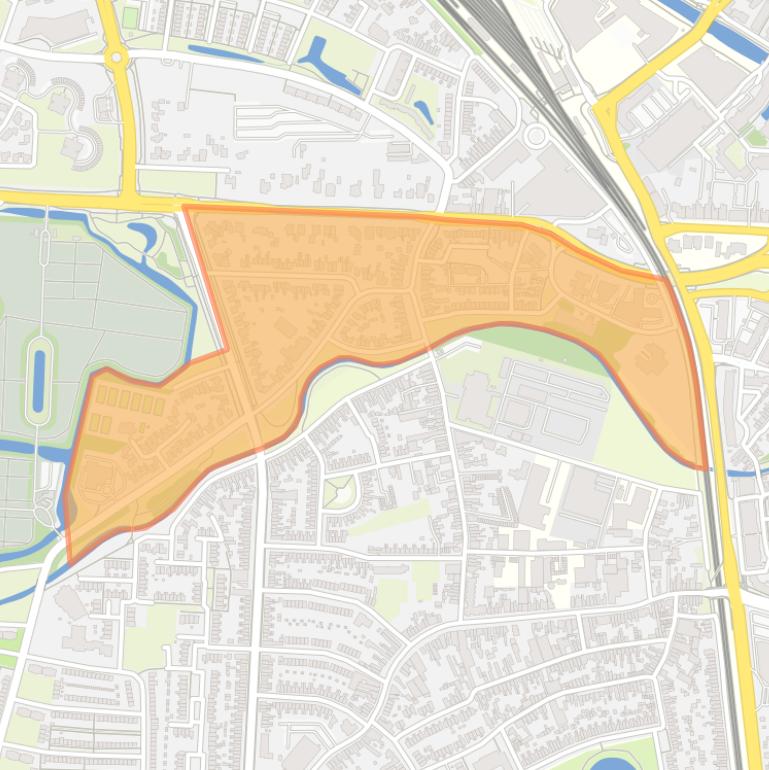 Kaart van de buurt Rohof en omgeving.