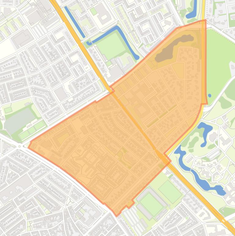 Kaart van de buurt Rollecatekwartier.