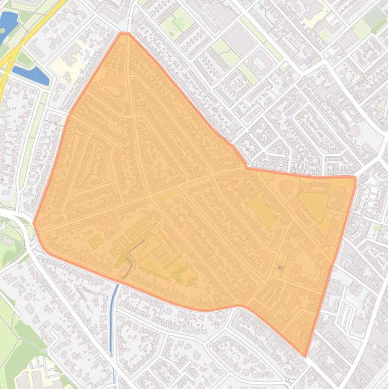 Kaart van de buurt Ronde Boogaard.