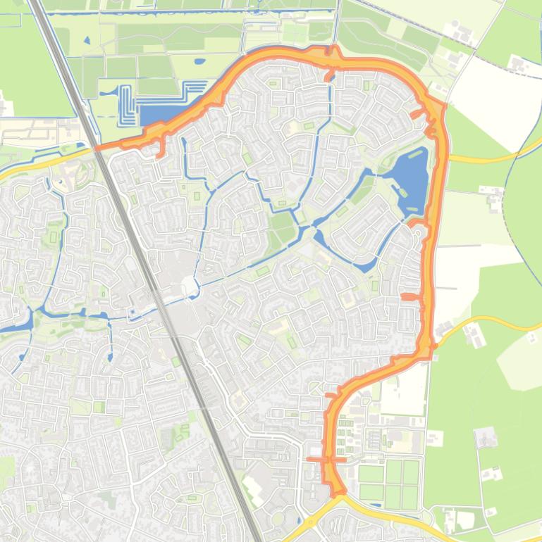 Kaart van de buurt Rondweg Noord-Oost.