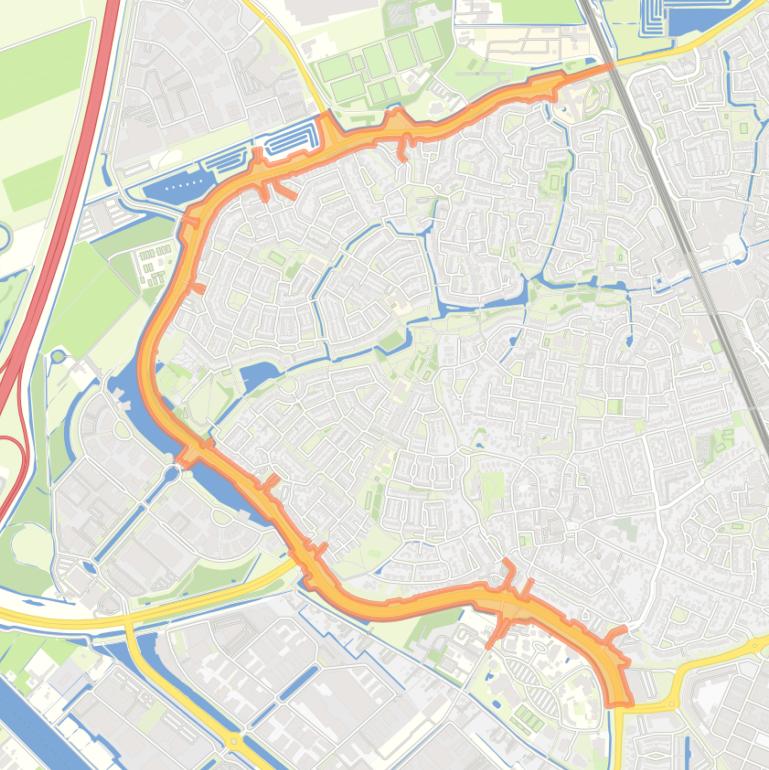 Kaart van de buurt Rondweg Noord-West.