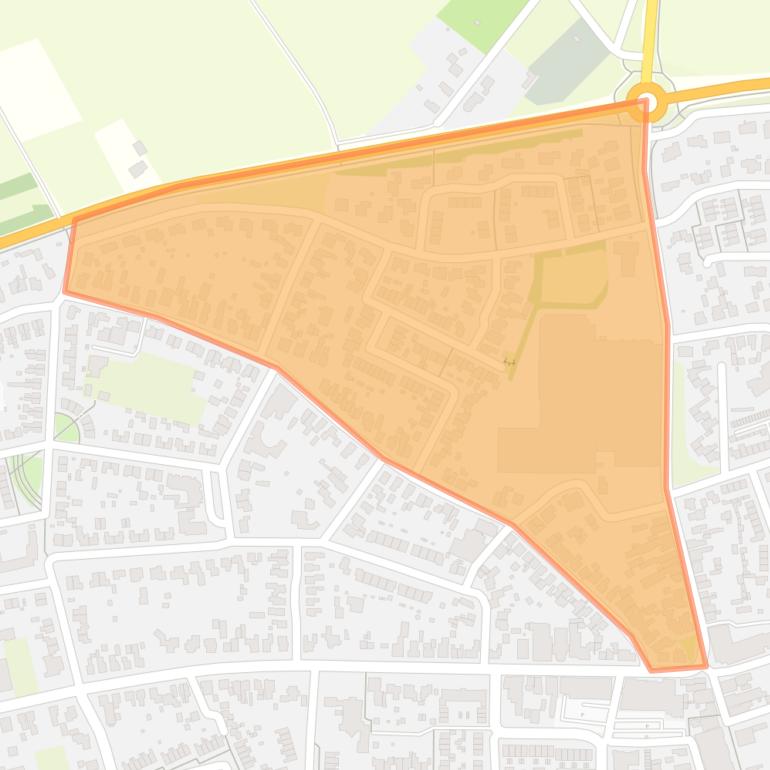 Kaart van de buurt Roodland.