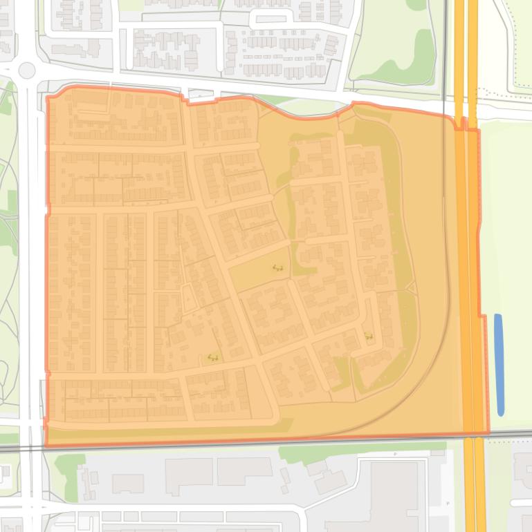 Kaart van de Roofvogelbuurt.