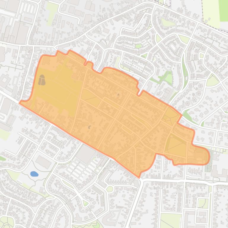 Kaart van de buurt Rooi Dorp.