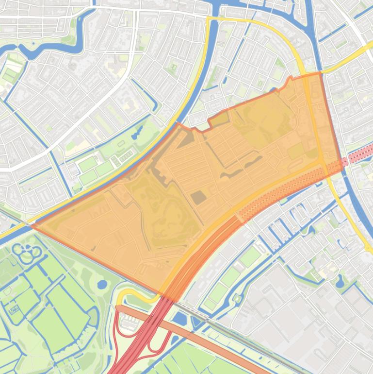 Kaart van de buurt Roomburg.