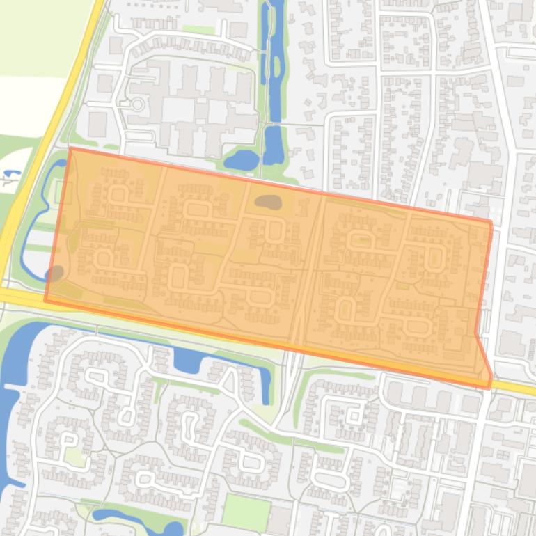 Kaart van de buurt Rossenberg.