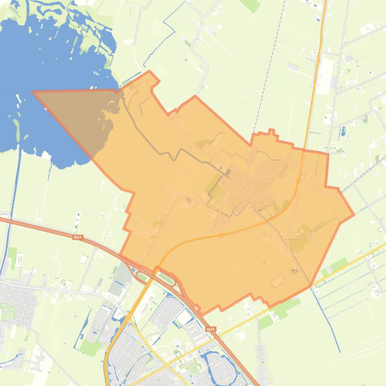 Kaart van de buurt Rottevalle.