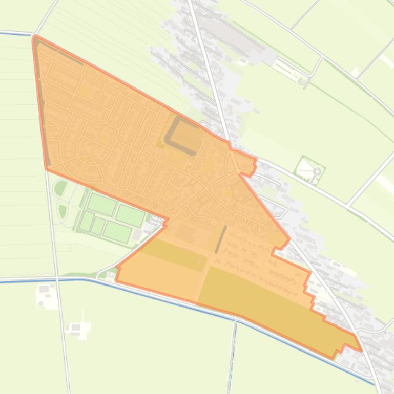 Kaart van de buurt Rouveen kern.