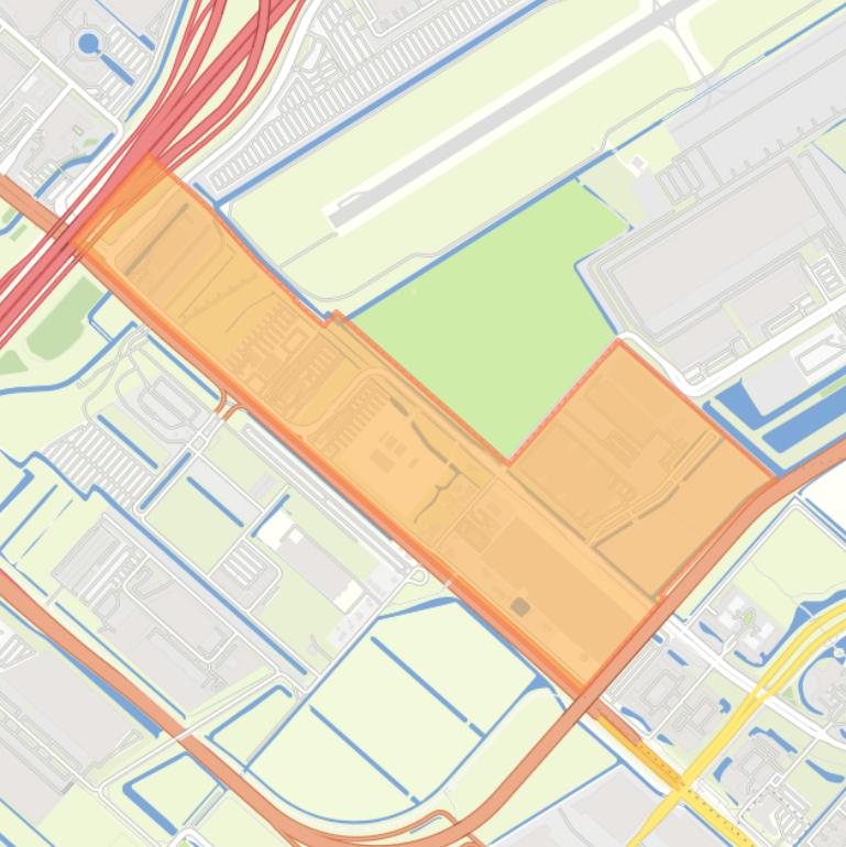 Kaart van de buurt Rozenburg Noord.