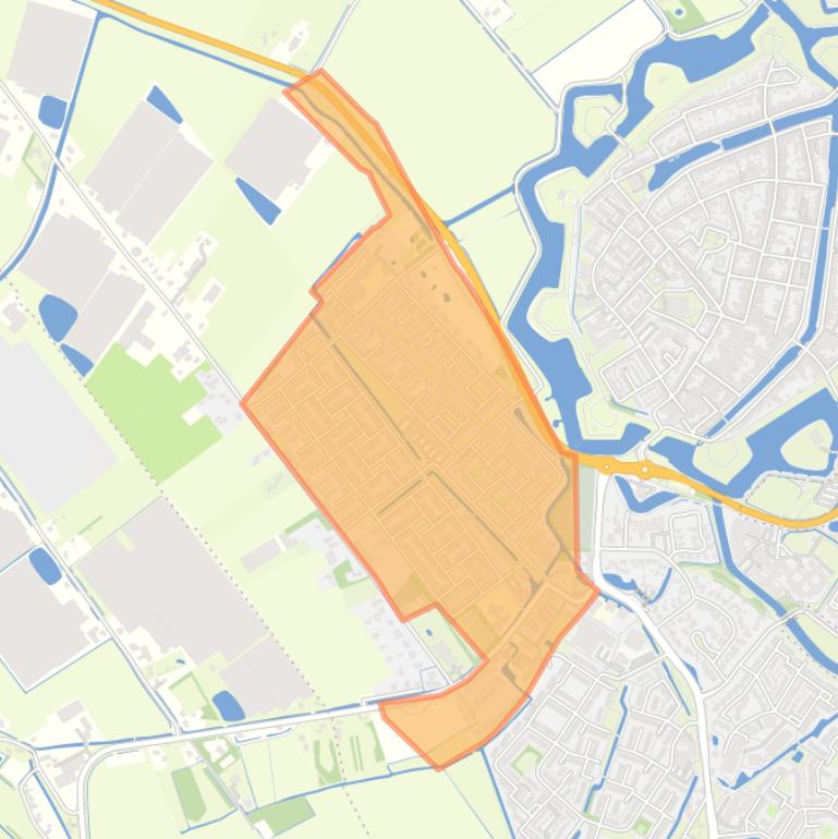 Kaart van de buurt Rugge.