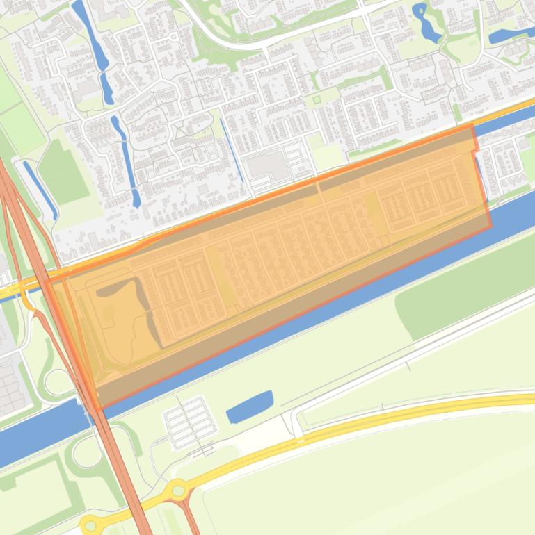 Kaart van de buurt Ruischerwaard.