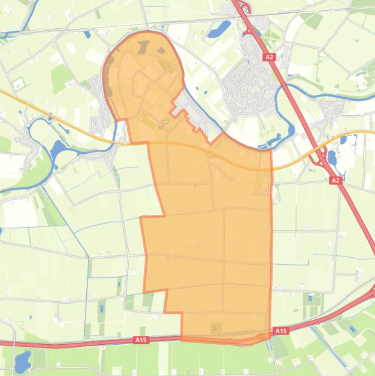 Kaart van de buurt Rumpt en omgeving.