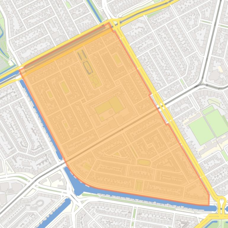 Kaart van de buurt Rustenburg.