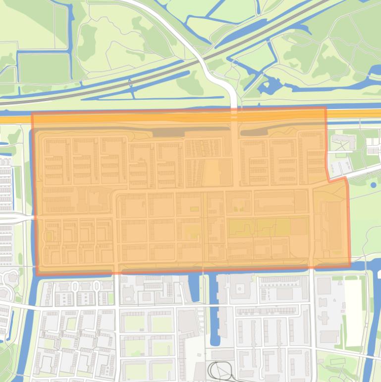 Kaart van de Ruys de Beerenbrouckbuurt.