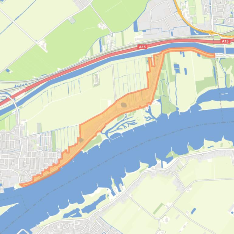 Kaart van de buurt Rvierdijk oost.