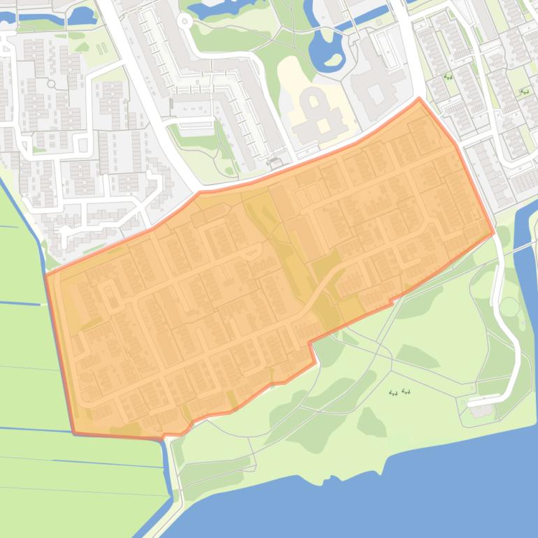 Kaart van de buurt Saeftinge-Nemelaar.