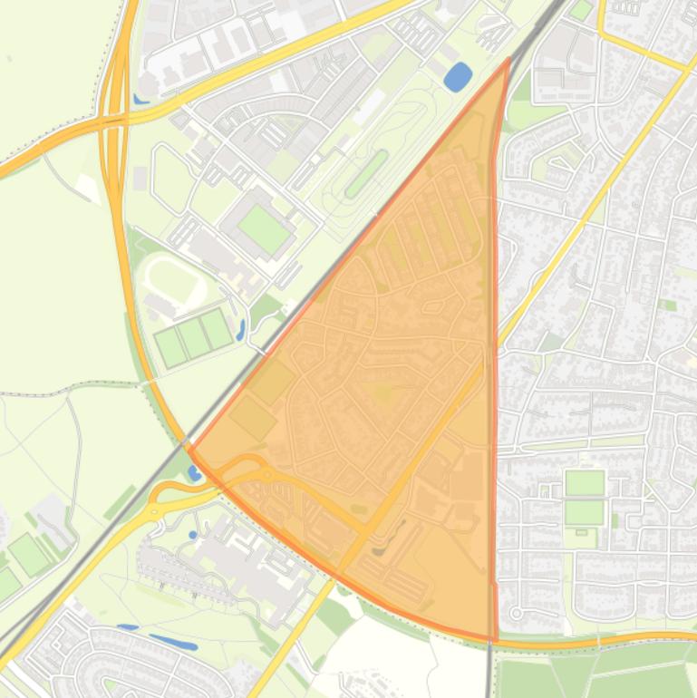 Kaart van de buurt Sanderbout.