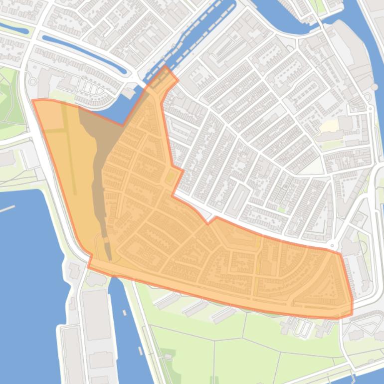 Kaart van de Sandersbuurt.