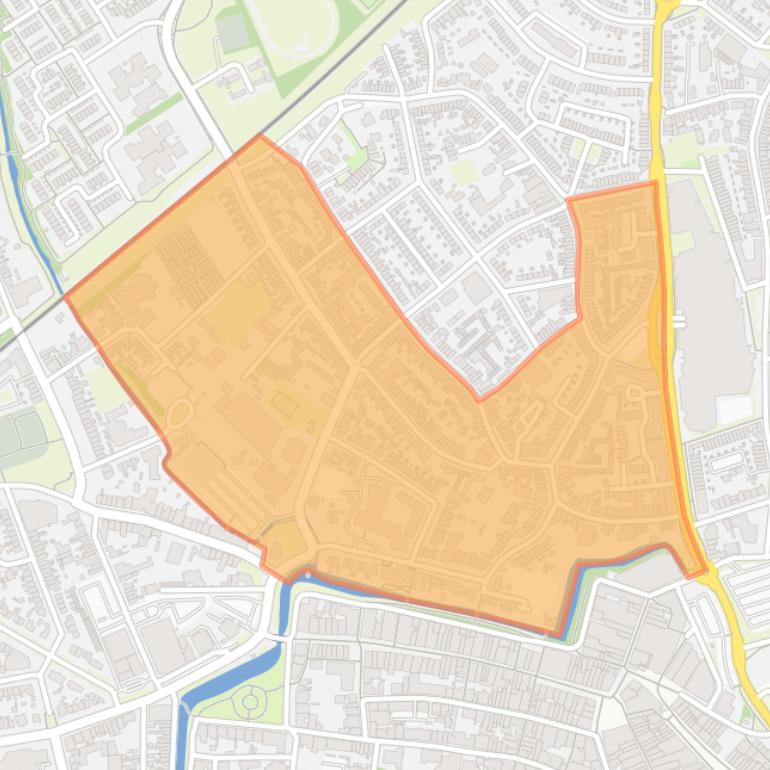 Kaart van de buurt Santwijck.