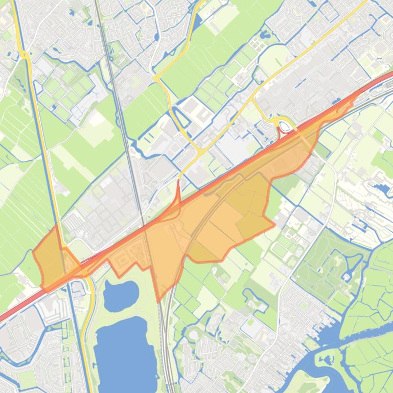 Kaart van de buurt Sassenheim buitengebied Zuid.