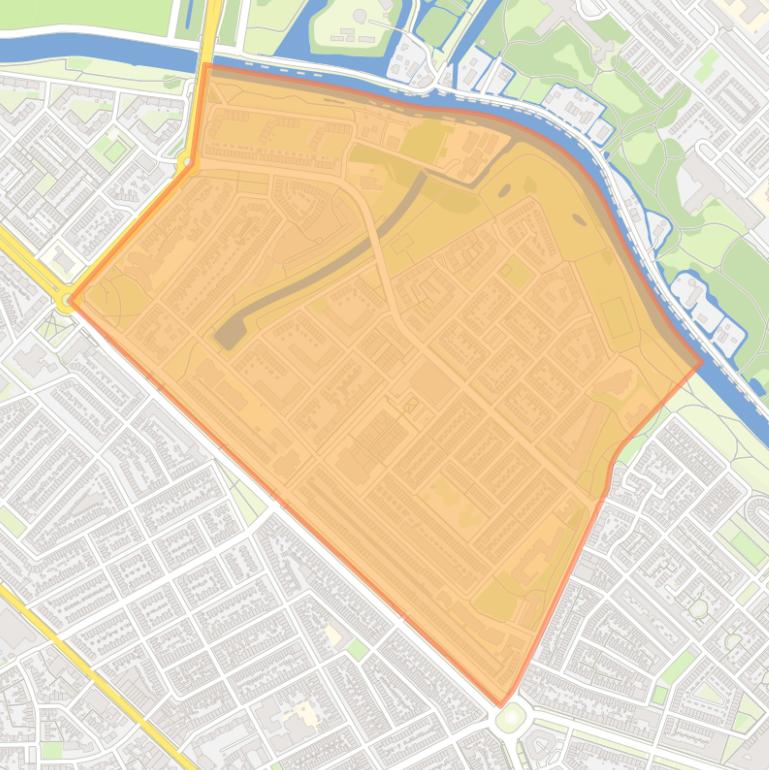 Kaart van de Schaakbuurt en omgeving.