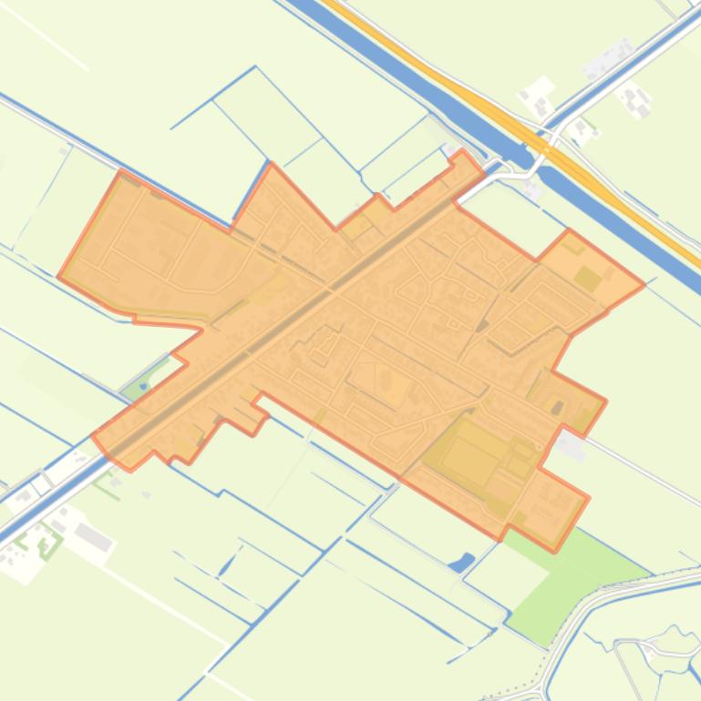 Kaart van de buurt Schagerbrug (woonkern).